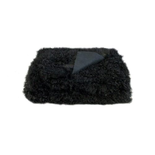Tibetan Fur Throw - Black