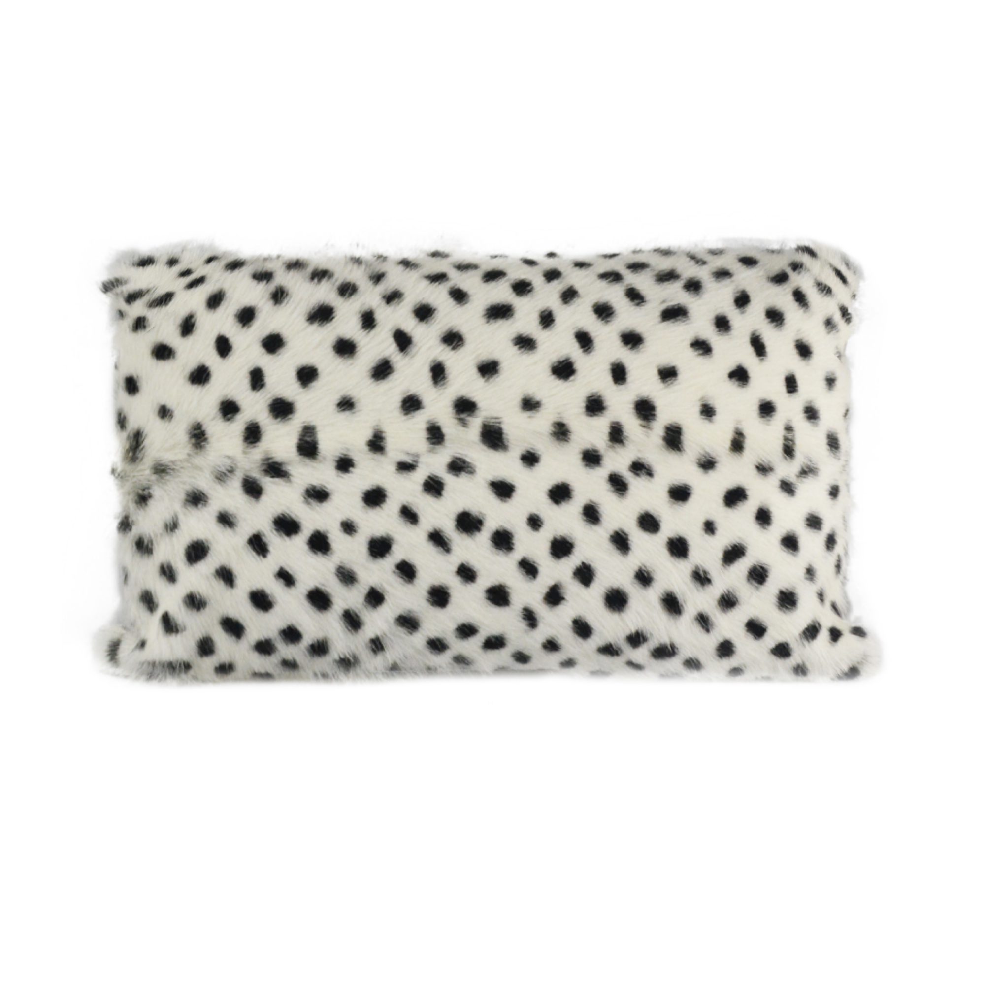 Goat Fur Lumbar Cushion - Serengeti White - Darcy & Duke