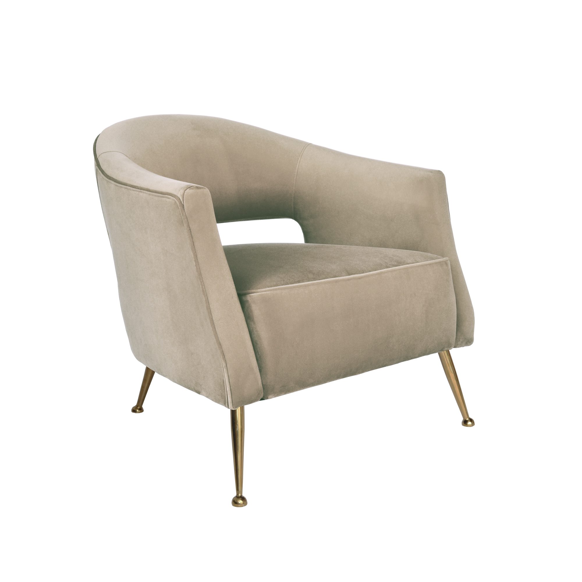 taupe armchairs