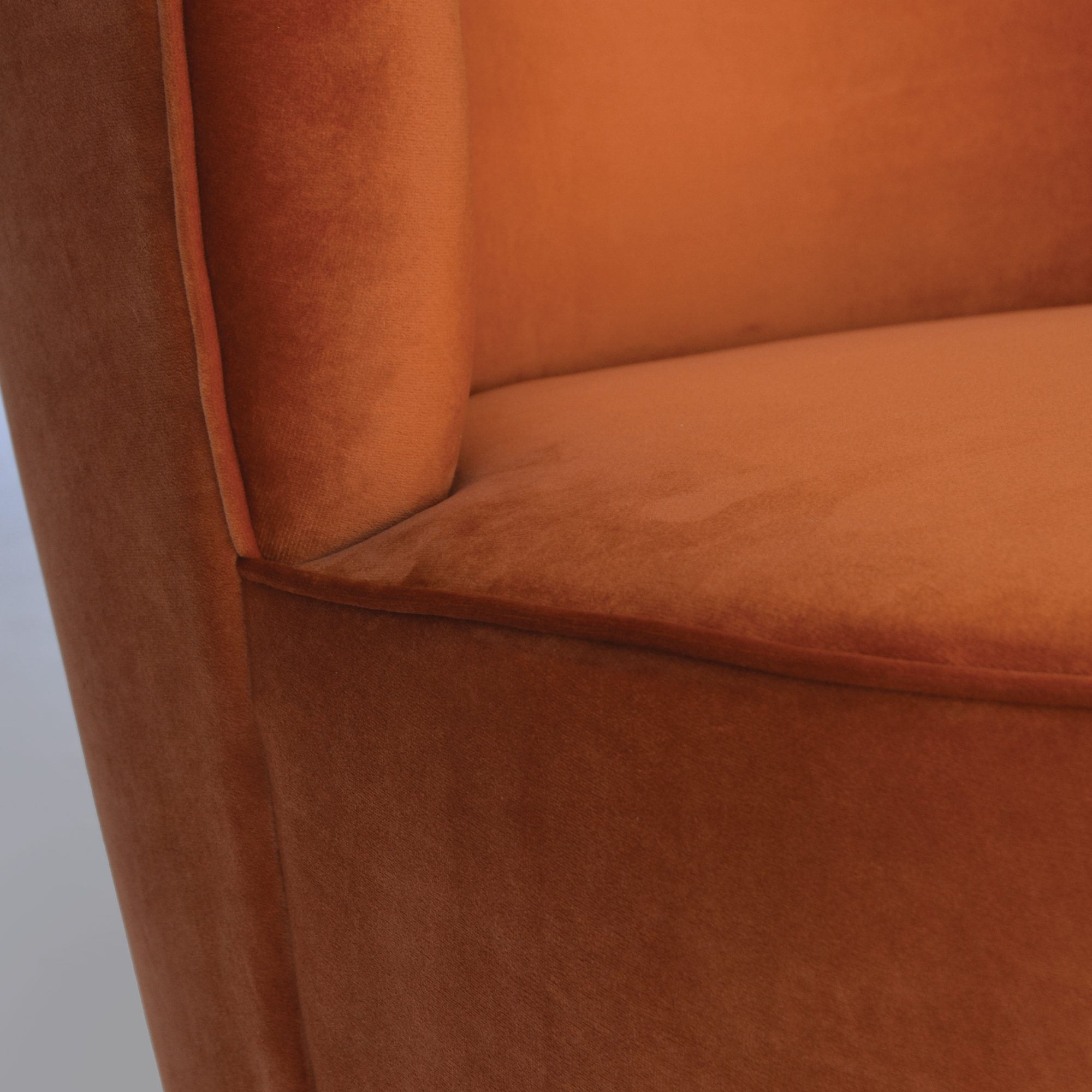 burnt orange bedroom chair